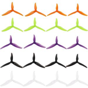 20pcs FPV Drone Props Propeller: Gemfan Hurricane 51433 3-Blades 5.1x3.5 PC Props Compatible 2206-2306 Brushless Motor for RC Quadcopter FPV Racing/Freestyle Drone