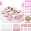Cinrobiye Boho Picnic Party Set for Outdoor, Aesthetic Picnic Setup with Large Picnic Blanket, Floor Cushions, Table Runner, Napkins, Balloons for Wedding, Bridal Shower, Birthday(Pink), 91" x 71"