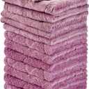 OstWony 12PCS Kitchen Towels Dish Towels, Multipurpose Reusable Dish Cloths, Double-Sided Microfiber Cleaning Rags for Furniture, Tea, Bowl, 10x 6 inch