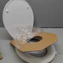BEMIS 500EC 390 Toilet Seat with Easy Clean & Change Hinges, 1 Pack Round, Cotton White