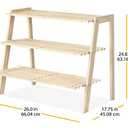 Whitmor 3-Tier Wood Shoe Shelves