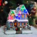 MOMENTS IN TIME 8.9H Polyresin LED & Musical Christmas Village House Battery Operated