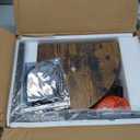 Furnulem 6 Tier Corner Shelf with LED Light, 67.5 Tall Standing Shelf Organizer, Narrow Bookshelf with Storage Rack for Wall Corner, Living Room, Bedroom, Metal Frame, Wood Display Shelf (Rustic Brown)