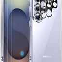 SPIDERCASE for Samsung Galaxy S25 Ultra Case, [10 FT Military Grade Drop Protection] [Crystal Clear] [Not-Yellowing] Slim Fit Shockproof Anti-Scratched Rugged Phone Case, Clear