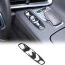Gear Shift Panel Trim Cover Compatible with Chevrolet Corvette C8 2020-2026, ABS Center Console Shifter Panel P D Auto M Button Trim Frame (Carbon Fiber Pattern)