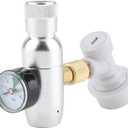 16g Regulator CO2 Charger Kit Gas Disconnect Stainless Steel Beer Kegerator Home Draft Beer Bottle Homebrew Accessories(0-60PSI)