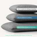 Travel Pillow Memory Foam Pillows, Camping Pillow-Compressible Medium Firm, Breathable Cover, Ideal Backpacking Hiking, Bed Pillows, Airplane and Car (Dark Grey, L) (L-23.6*15.7in)