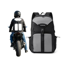 Oumurs Reflective Motorcycle Helmet Backpack, 35L Riding Backpack with Hidden Helmet Net, Hi-Vis Commuter Bag, 1680D Water-Resistant Travel Backpack with Laptop Compartment, Ventilated Back