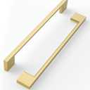 FILTA 10 Pack 7.5 Inch(192mm) Hole Centers Gold Cabinet Pulls,Stylish Kitchen Cabinet Handles Zinc Alloy Gold Cabinet Hardware for Cabinets Cupboard Handles Drawer Pulls