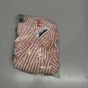 EXLURA Women's Faux Linen Striped Bermuda Shorts Casual Drawstring Elastic Waist Summer Vacation Beach Shorts with Pockets (Red), XL