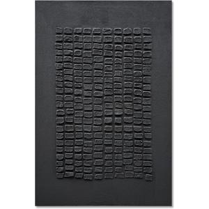 NANKAI Art Hand-painted 45x30 inches Black thick Texture Abstract art Oil painting Contemporary Minimalist style art living room office corridor wall decoration painting