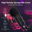 Blue Yeti Microphone Stand with Foam Cover - Suspension Boom Scissor Arm Stand and Mic Windscreen Pop Filter Compatible with Blue Yeti Microphone by YOUSHARES