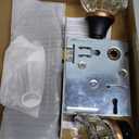 Antique Door Knobs Interior Mortise Lock Oil Rubbed Bronze Door Knob Crystal Glass Door Handle Vintage Skeleton Key Door Locks for Bedrooms Bathroom