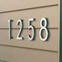 Montague Metal Products MHN-10-5-F-BK1 Floating House Number, 10 inches x 7.5 inches x 0.375 inches, Black