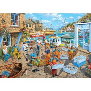 Ravensburger - Fisherman's Life - 1000 Piece Jigsaw Puzzle - Stunning, Vivid Colors - Inspired Fishing Pier Scene - Fish, Water, Boats - Puzzles for Adults