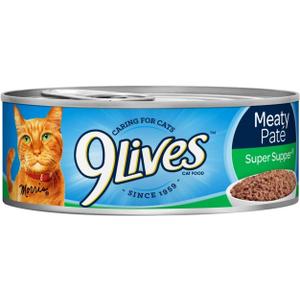 9Lives Wet Cat Food Meaty Pat Super Supper, 5.5-Ounce, Pack of 4, BBD 02/20/2027
