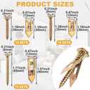 PAGOW 90 Pcs Self-Drilling Anchors, Metal Anchors and Screws Kit for Heavy Duty, No Drill and Holes in Wall (3 Sizes)