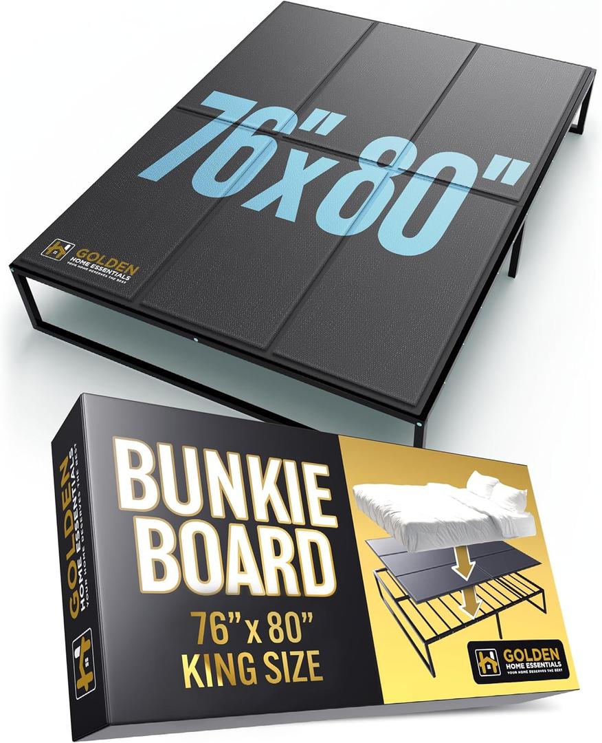 Premium 10mm King Size Bunkie Board (76" x 80")  Slim Low-Profile Mattress Support  Quiet, Moisture-Resistant, Lightweight Bed Board for Platform & Slatted Frames Premium 10mm King Size Bunkie Board (76" x 80")  Slim Low-Profile Mattress Support  Quiet, Moisture-Resistant, Lightweight Bed Board for Platform & Slatted Frames