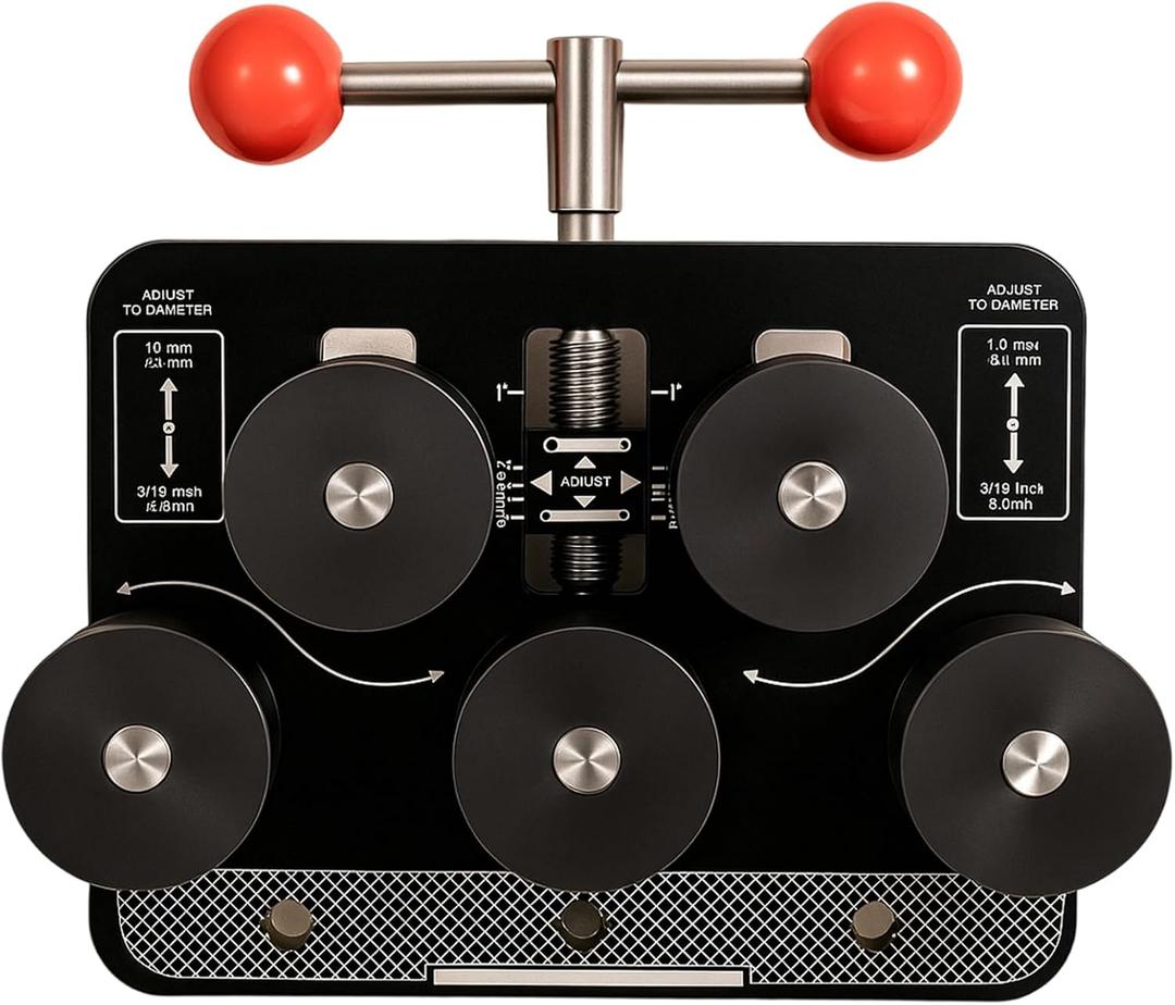 Brake Line Straightener, Tubing Straightener Tool for 3/16" to 1.0" Inch Diameter, Fuel Line Straightener, Handheld Pipe Straightener with Red Handles for Automotive, HVAC, Plumbing, Copper, Aluminum