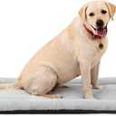 Dog Crate Pad Washable, Ultra Soft Plush Crate Mat for Medium Large Dogs, Non Slip Cushion for Metal Crates, Indoors or Travel, 42 x 28 Inch, Gray (Grey)