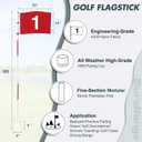 DURARANGE Golf Flagstick 6ft, 5-Section Design, ABS Hole Cup, 420D Nylon Flag for Backyard Practice Putting Green | Driving Range | Country Club, Gift for Golf Lovers