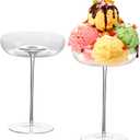 KAMMAK Martini Glasses Set of 2, 9.13 oz Clear Crystal Cocktail Glasses with Stem, Reusable Cocktail Glassware for Wedding Birthday Party, Bar, Margarita, Whiskey, Gin, Tequila, B0-1 Ice Cream