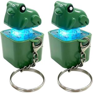 Frog Croaking Fidget Toy, Rechargeable Frog Croaking Keychain with Sound LED Lights, Frog Fidget Clicker, Fun & Portable Anxiety Relief Toy (Frog)