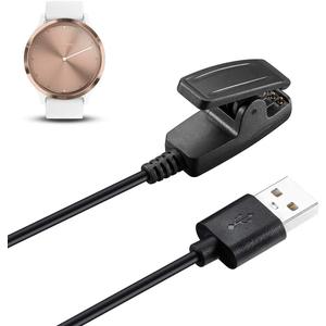 Kissmart Charger for Garmin Vivomove HR, Replacement USB Charging Cable Clip Cord for Vivomove HR Smart Watch (Black)