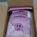 Aromasong RAW Magnesium Bath Flakes with 100% Natural Lavender, 12 Lb. Bulk Muscle Relaxing Organic Salts Mg Chloride, Mineral Soak Salt.