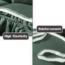 NORTHERN BROTHERS Stretchy Recliner Chair Covers, Velvet Recliner Covers, Lazy Boy Chair Cover (Light Green, 1 Seat)