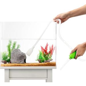 Luigi's Fish Tank Cleaner - Gravel Pump Vacuum for Aquarium - Hand Siphon Hose to Remove and Change Water or Sand in Minutes - Aquarium Cleaning Tools
