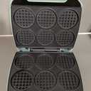 Baker's Friend Multi Mini Waffle Maker Machine, 6 x 3'' Small Waffle Iron, Perfect for Families and Individuals Use, Excellent Choice for Breakfast Brunch Parties & Events, Aqua