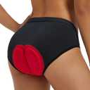 baleaf Women's 4D Padded Bike Underwear Cycling Shorts Biking Bicycle MTB Briefs Gear Clothes Biker Padding Black L