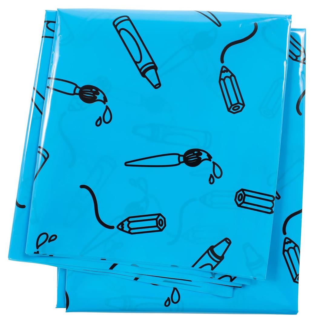 READY 2 LEARN Messy Mat | Protect Tables and Floors While Crafting | Washable High Chair Mat | Waterproof | Reusable and Lightweight | 60L x 60W