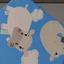 LovinPet Dog Recovery Collar, Adjustable Soft Cone for Medium & Large Dogs, Post-Surgery Comfort & Lick Prevention, Hippos Zoo Print, Blue