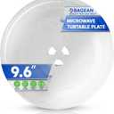 Small Microwave Plate Replacement 9.6 Inch Fits Microwave Glass Turntable From Many Brands - Perfect Fit Oven Microwave Plates Cooking Tray Replaces the Microwave Turntable Plate Round Dish 9 5/8