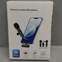 Wireless Lavalier Lapel Microphone for iPhone  Mini Bluetooth Mic with Reverb, Portable Clip-on Mic for Video Recording, Vlogging, Podcast, Interviews, TikTok, YouTube (Black)