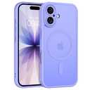 BENTOBEN Magnetic for iPhone 17 Case (Compatible with MagSafe), Full Camera Protection Slim Translucent Matte Anti-Fingerprint Anti-Scratch Shockproof, Phone Case for iPhone 17 6.3 Light Purple