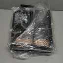 150L (40 Gal) Large Fashion Laundry Basket with Wheels, Leather Patchwork Rolling Hamper Carts, Sturdy Metal Frame, Removable Washable Bag, Tall Clothes Sorter for Bedroom, Laundry Room - Black