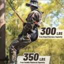 Kalkal Complete Tree Saddle Hunting System, Hunting Saddle Kit with Aluminum Tree Saddle Platform, Tree Saddle Safety Harness, Tree Straps and Safety Rope