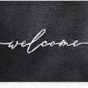 AAZZKANG Welcome Mats for Front Door Extra Large 18"x48" Outdoor with Non Slip Rubber Backing Easy to Clean Indoor Doormat for Entrance Outside Inside (Black)