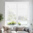 Persilux Free-Stop Cordless Roller Shades for Windows Light Filtering Shades, 5% Openness Solar Screen Semi Sheer Roller Blinds UV Protection for Office and Home. Easy to Install 32" W x 72" H, White