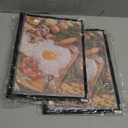 Pasuihcay Transparent Restaurant Menu Covers for A4 Size Book Style Cafe Bar 8 Pages 16 View, TWO