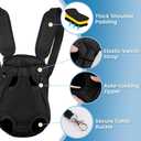 Mosago Dog Backpack Carrier, Adjustable Pet Front Carriers, Legs Out Carrying Sling Travel Bag for Small Medium Dogs 2.5-4 Lbs, Soft Wearable Puppy Chest Carry Backpacks for Walking/Hiking/Camping (Small, Black)