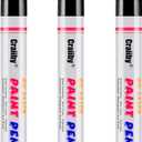 Black Paint Markers, 3 Pack Oil-Based Waterproof Quick Dry Permanent Paint Pen Set for Rocks Painting, Wood, Fabric, Plastic, Canvas, Glass, Mugs, Metal, Tire, Stone, DIY Craft