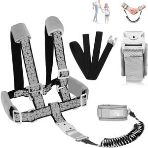 Toddler Leash for Walking, Toddler Safety Harnesses Leashes, Safety Harness with Lock for Kids, Anti Lost Wrist Link for Toddlers Upgrade with Reflective Tape Liner6.5ftfor Kids