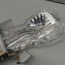 8 Pcs Cooking Utensils Set, Stainless Steel Kitchen Utensils, Heat Resistant Metal Kitchen Tools Include Solid & Slotted Spatula, Serving Spoon, Ladle, Pasta Server,Potato Maseher, Egg Whisk, Silver