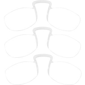 DXYXYO Armless Thin Reading Glasses for Men and Women Mini Lightweight Legless Clip on Nose Readers 3 Pack, 1.5