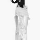 Full Automatic Folding Transparent Umbrella, Tri-fold Windproof Travel Umbrellas for Rain Portable Clear Rain Umbrella for Travel