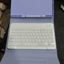 iPad 11th 10th Generation Case with Keyboard - 7 Colors Backlit Wireless Detachable Folio Keyboard Cover with Pencil Holder for iPad 11-inch A16 2025 10th Gen 10.9 Inch 2022 (Purple)